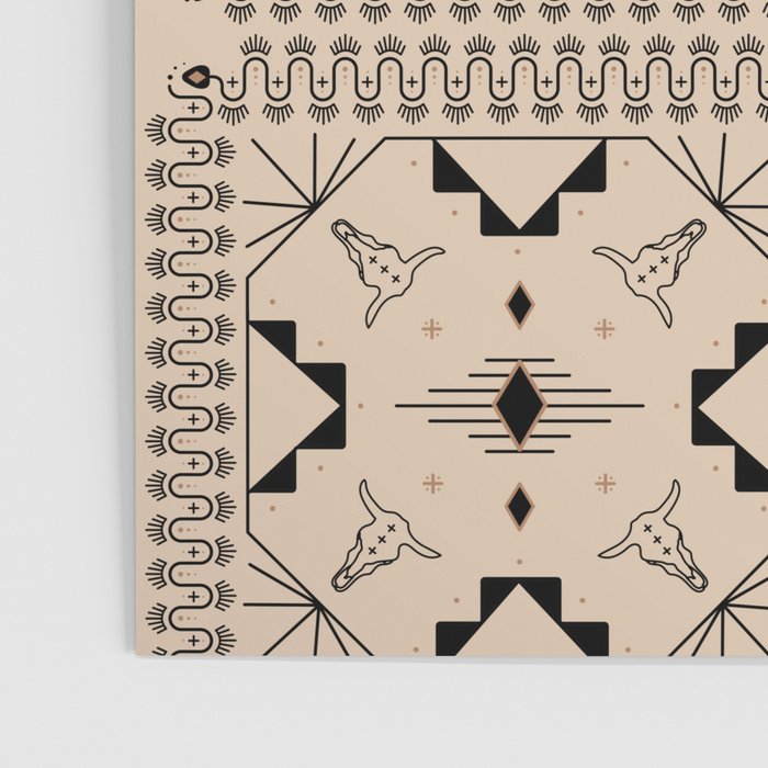 Lost Desert Tile - Black & Camel Poster Gallery Image 3