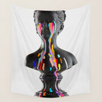 The Girl With Stars In Her Eyes (On White) Wall Tapestry Gallery Image 4
