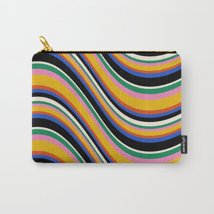 Wavy Stripes XIII - Bold Retro Carry All Pouch Gallery Image 1