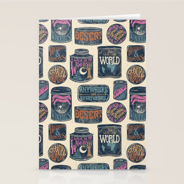 Vagabondâs Cupboard - midnight, cream, and more Stationery Card Gallery Image 2