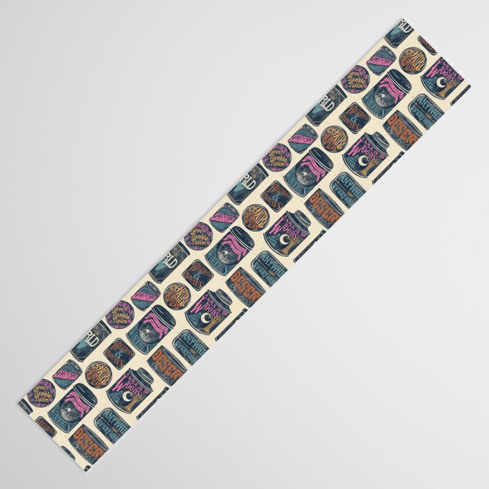 Vagabondâs Cupboard - midnight, cream, and more Table Runner Gallery Image 3