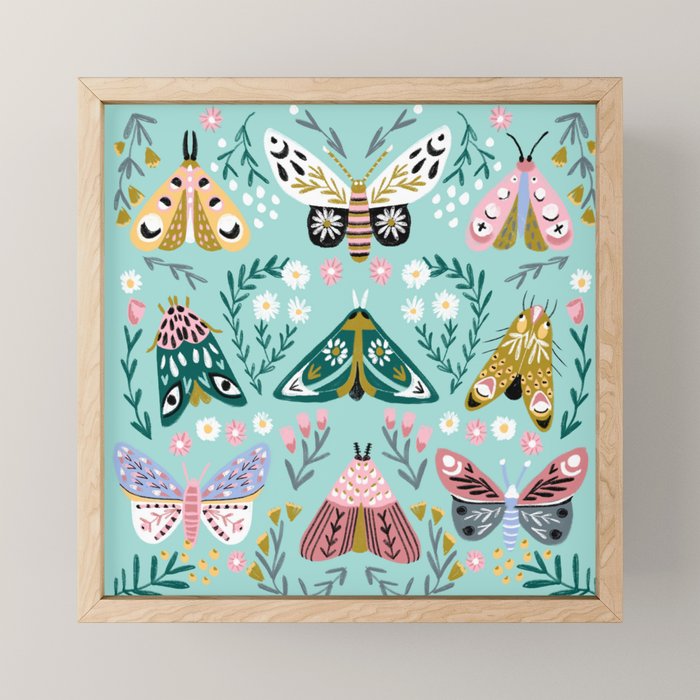 Butterfly Garden No. 3 - butterfly illustration Mini Art Print Gallery Image 1
