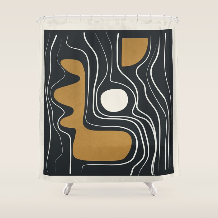 Minimal Abstract Form 3 Shower Curtain Gallery Image 1