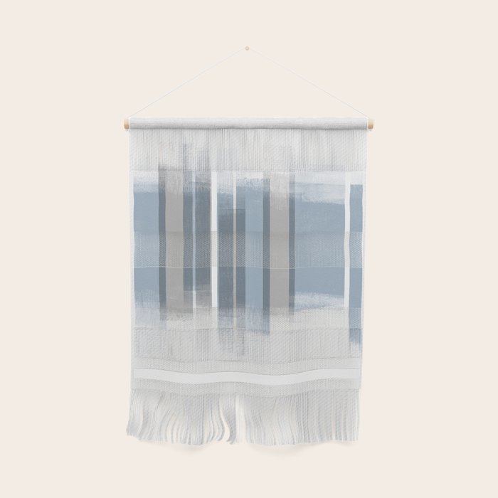 Blue and Grey Retro Style Geometric Abstract - Codex Wall Hanging Gallery Image 1