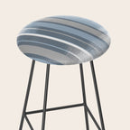 Blue and Grey Retro Style Geometric Abstract - Codex Stool Gallery Image 2