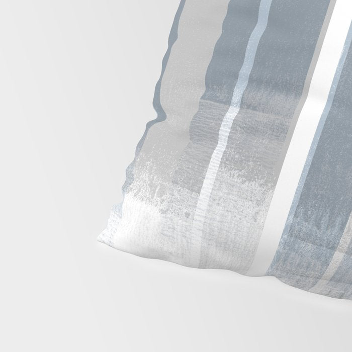 Blue and Grey Retro Style Geometric Abstract - Codex Pillow Sham Gallery Image 4