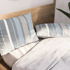 Blue and Grey Retro Style Geometric Abstract - Codex Pillow Sham Gallery Image 2