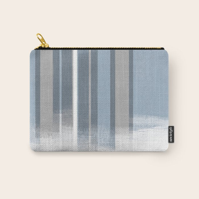Blue and Grey Retro Style Geometric Abstract - Codex Carry All Pouch Gallery Image 1
