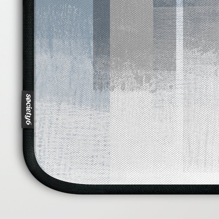 Blue and Grey Retro Style Geometric Abstract - Codex Laptop Sleeve Gallery Image 3