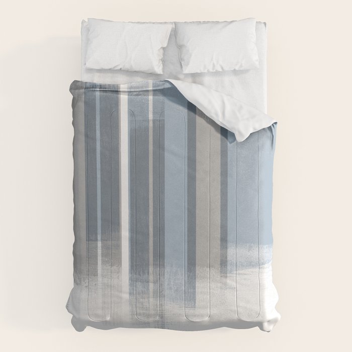 Blue and Grey Retro Style Geometric Abstract - Codex Comforter Gallery Image 6