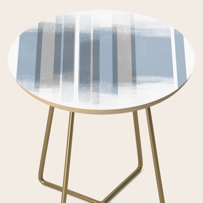Blue and Grey Retro Style Geometric Abstract - Codex Side Table Gallery Image 2