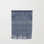 Minimal Arch XIV Navy Blue Modern Geometric Lines Wall Hanging Gallery Image 1