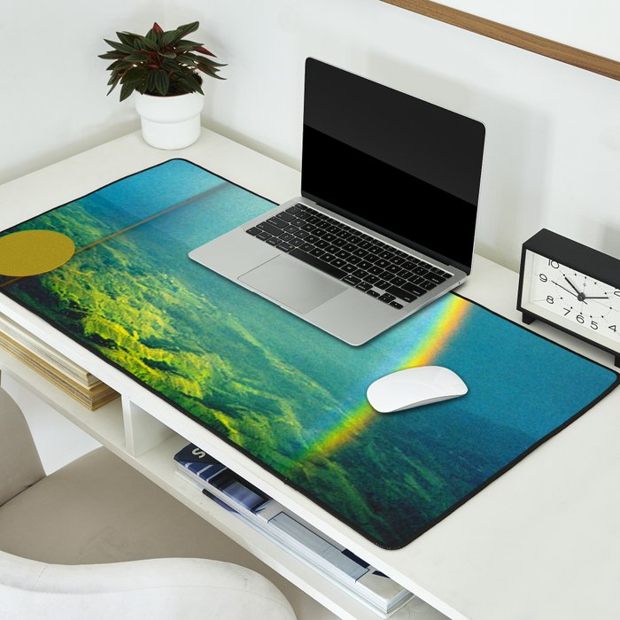 Over Rainbows Desk Mat Gallery Image 2