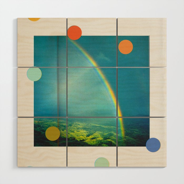 Over Rainbows Wood Wall Art Gallery Image 1