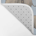 Flight of the Elephants - blue option Bath Mat Gallery Image 2