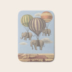 Flight of the Elephants - blue option Bath Mat Gallery Image 1