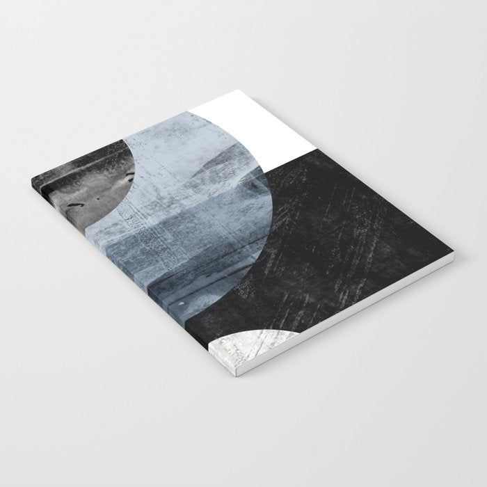 Circles Black and White Geometric Mid-Century Modern Abstract Notebook Gallery Image 2