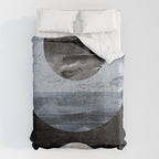 Circles Black and White Geometric Mid-Century Modern Abstract Duvet Cover Gallery Image 6