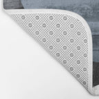 Circles Black and White Geometric Mid-Century Modern Abstract Bath Mat Gallery Image 2