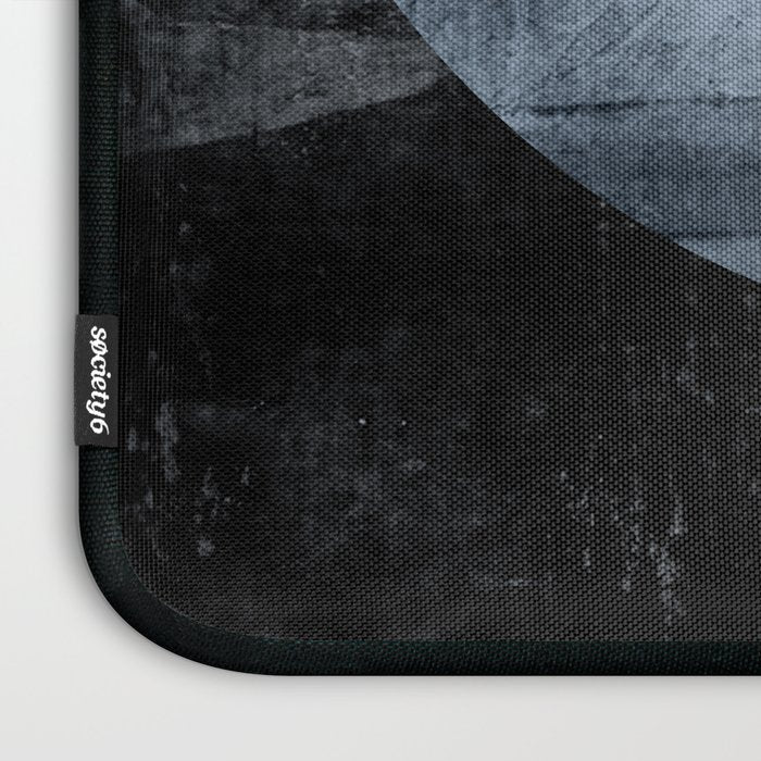 Circles Black and White Geometric Mid-Century Modern Abstract Laptop Sleeve Gallery Image 3
