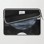 Circles Black and White Geometric Mid-Century Modern Abstract Laptop Sleeve Gallery Image 2