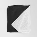 Circles Black and White Geometric Mid-Century Modern Abstract Throw Blanket Gallery Image 3