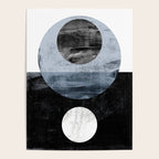Circles Black and White Geometric Mid-Century Modern Abstract Poster Gallery Image 4