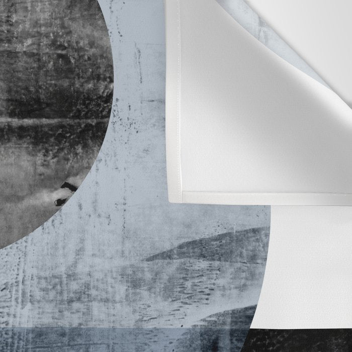 Circles Black and White Geometric Mid-Century Modern Abstract Wall Tapestry Gallery Image 3