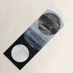 Circles Black and White Geometric Mid-Century Modern Abstract Yoga Mat Gallery Image 1