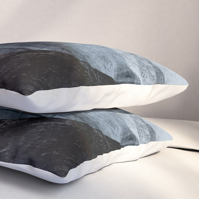 Circles Black and White Geometric Mid-Century Modern Abstract Pillow Sham Gallery Image 3
