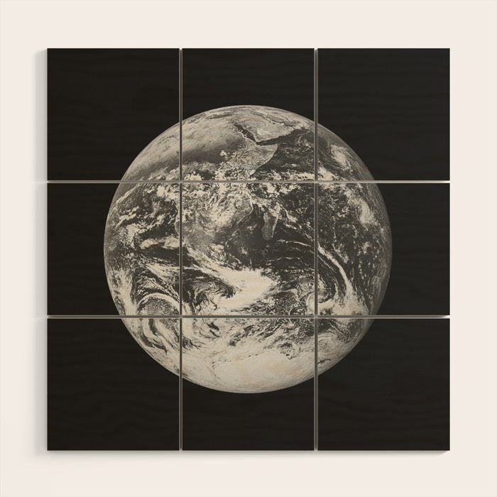 Solar System _ 03 Earth Wood Wall Art Gallery Image 1