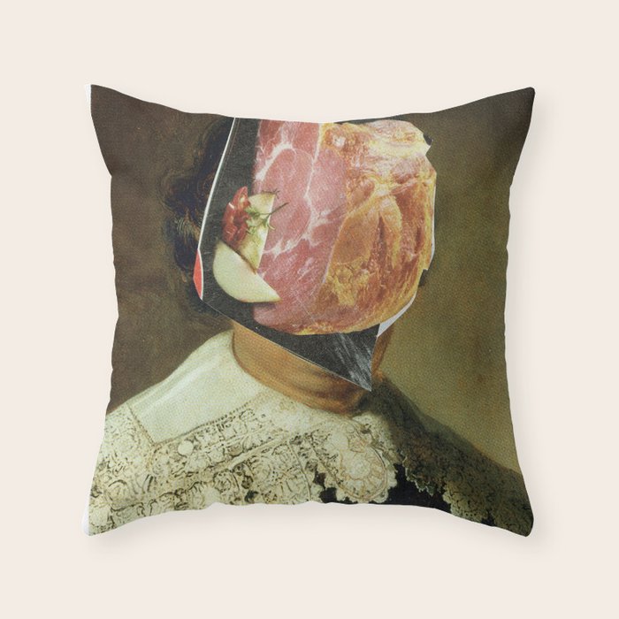 Meat Rembrandt Throw Pillow Gallery Image 1