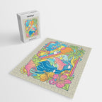 Paradise Visions | Tropical Neon Ocean Escape Jigsaw Puzzle Gallery Image 2