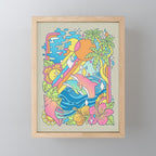 Paradise Visions | Tropical Neon Ocean Escape Mini Art Print Gallery Image 1