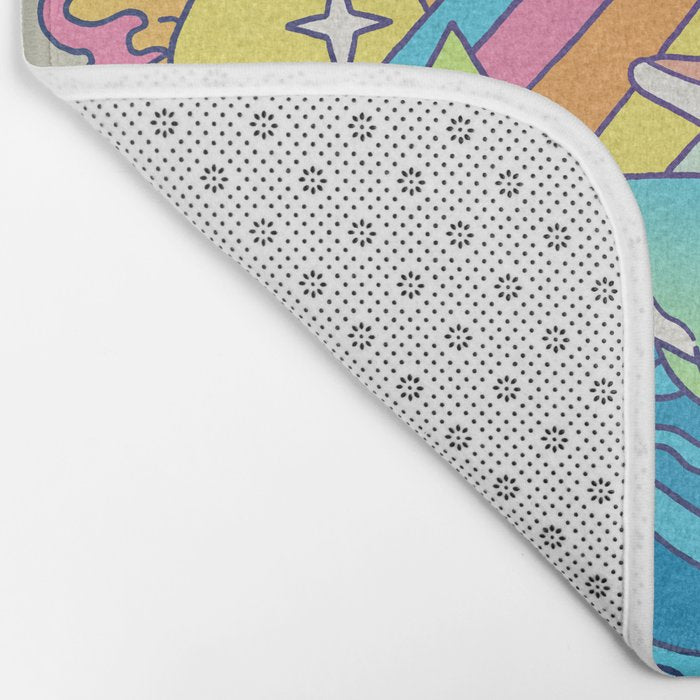 Paradise Visions | Tropical Neon Ocean Escape Bath Mat Gallery Image 2