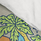Paradise Visions | Tropical Neon Ocean Escape Comforter Gallery Image 4