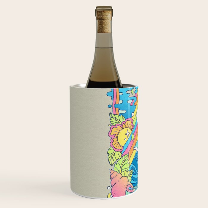 Paradise Visions | Tropical Neon Ocean Escape Wine Chiller Gallery Image 2