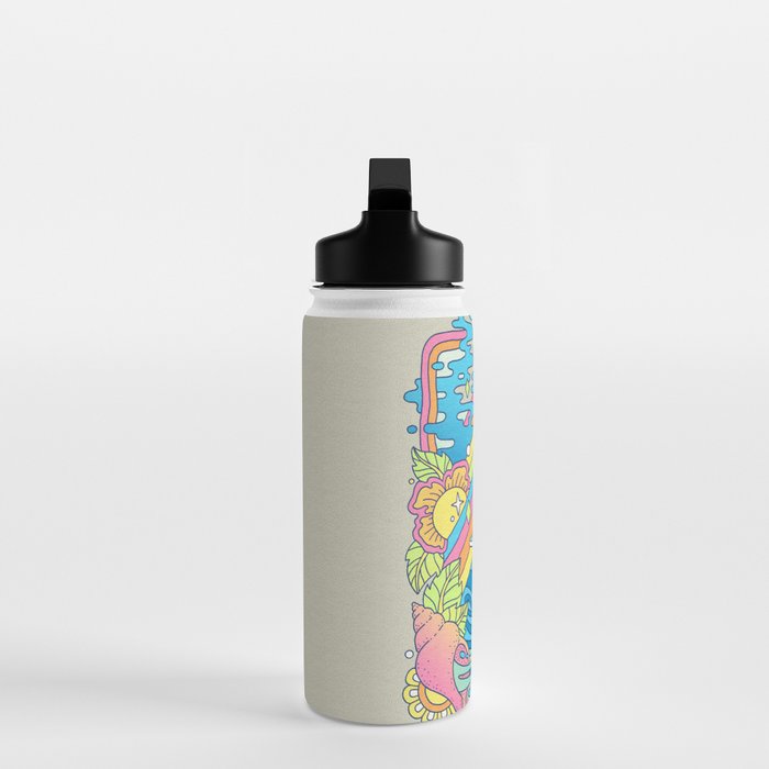 Paradise Visions | Tropical Neon Ocean Escape Water Bottle Gallery Image 3