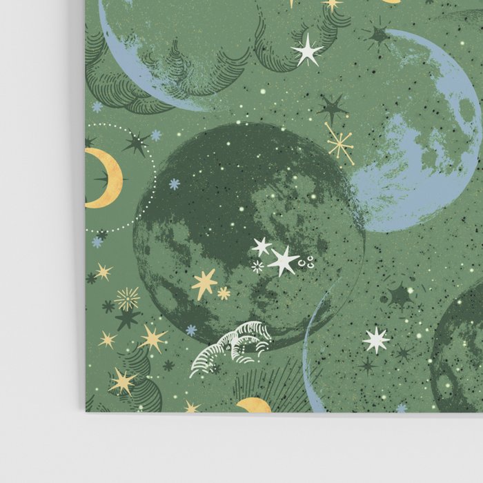 Greenish starry lunar sky Poster Gallery Image 3