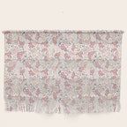 Minimal Blooming Flowers - Blush Pink, Yellow, Blue Wall Hanging Gallery Image 1