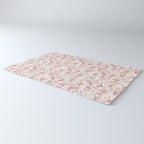 Minimal Blooming Flowers - Blush Pink, Yellow, Blue Rug Gallery Image 3