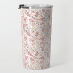 Minimal Blooming Flowers - Blush Pink, Yellow, Blue Travel Mug Gallery Image 3