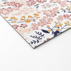 Minimal Blooming Flowers - Blush Pink, Yellow, Blue Welcome Mat Gallery Image 2