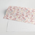Minimal Blooming Flowers - Blush Pink, Yellow, Blue Wrapping Paper Gallery Image 2