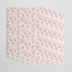 Minimal Blooming Flowers - Blush Pink, Yellow, Blue Wrapping Paper Gallery Image 3