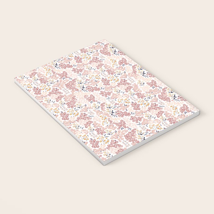 Minimal Blooming Flowers - Blush Pink, Yellow, Blue Notebook Gallery Image 3