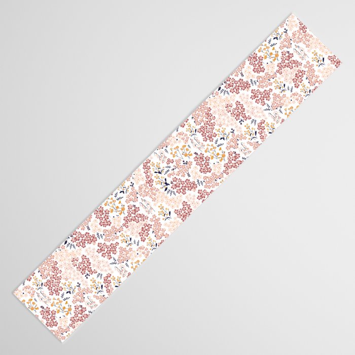 Minimal Blooming Flowers - Blush Pink, Yellow, Blue Table Runner Gallery Image 3