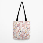 Minimal Blooming Flowers - Blush Pink, Yellow, Blue Tote Bag Gallery Image 2