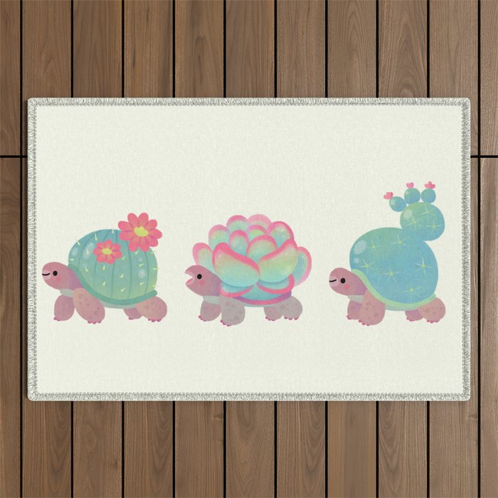 Cactus tortoise Outdoor Rug Gallery Image 1