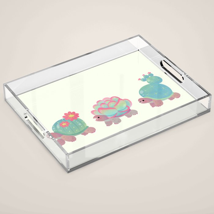 Cactus tortoise Acrylic Tray Gallery Image 1
